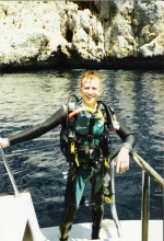 Foto Ich posiere in Tauchausr&uuml;stung f&uuml;r ein Erinnerungsfoto